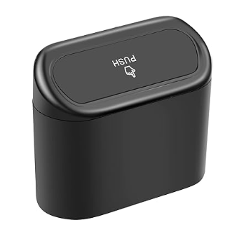 Mini Papelera para Coche con Tapa Push – Mantén tu Auto Siempre Limpio