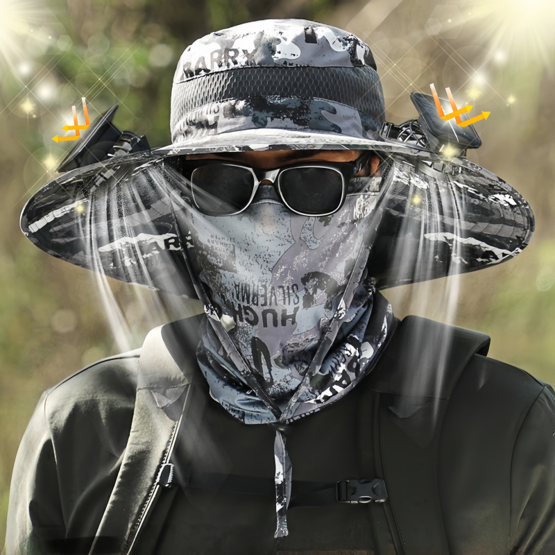 Sombrero solar recargable